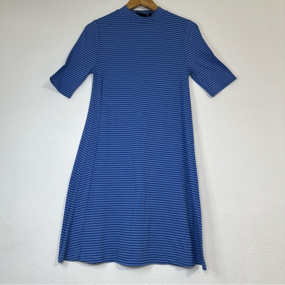 Apt. 9 Casual Blue and Black Striped Midi Dress - Picture 2 of 12